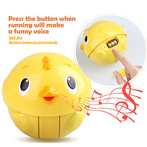 Peradix Stehauffigur Stehaufmännchen Frosch Küken Spielkugel mit Musik - 3