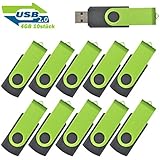 4GB Usb Sticks Einklappbarer USB 2.0 Transmemory Memory Stick, 10 stück Grün