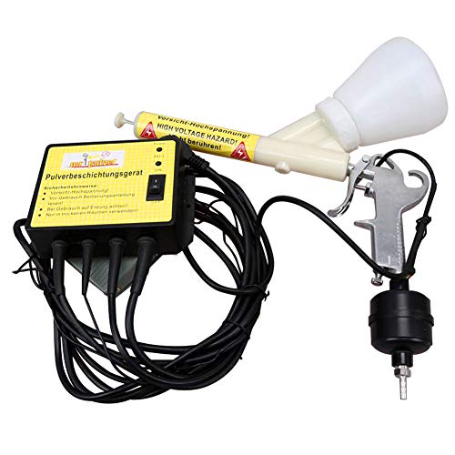 Preisvergleich Produktbild WooBrit Elektrostatischer Pulverbeschichtung Sprühpistole Maschine, Electrostatic Tragbar Pulverbeschichtung System Paint Gun Spraying Powder Coating Machine