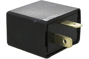 CYCLINGCOLORS CENTRALE DE CLIGNOTANT UNIVERSELLE 12V 2x10W SANS BUZZER 2 FICHES POUR CLIGNOTANT A AMPOULE MOTO SCOOTER MOBYLETTE