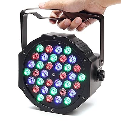 SOLMORE 36W 220V Lampe de Scène DMX512 RGB 36 LED Commande Sonore/Musique Jeux de Lumière Disco Spot PAR Projecteur Effet DJ Éclairage Atmosphère Déco Soirée Anniversaire Mariage Fête Bar KTV (FR Prise)
