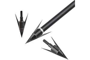 ZSHJGJR 6/12pcs Punte da Caccia Broadheads Tiro con L'Arco Punte di Freccia di Bowfishing 145grain Punte di Pesca in Acciaio Inox di Pesca