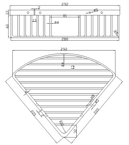 VELMA – TD-305-1 – Sehr schöner großer ästhetischer Eck-Duschkorb in einem zeitlos eleganten Design – Hochglanz verchromtes Messing – Kein Plastik ! 100 % rostfrei – Qualitativ hochwertig ! - 2
