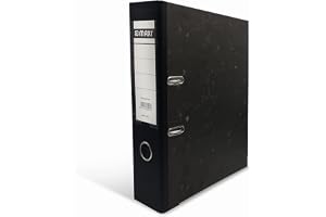 MAXI BF403 Lever Arch File F/S Broad Black,75mm wide spine holds up to 500 A4 sheets (80 gsm) with replaceable labels for easy Identification of contents BLACK