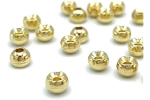 Hareline 20 x Wolfram Perlen - 2.8mm - 7/64" (0,14g) - Gold - für Fliegenbinden