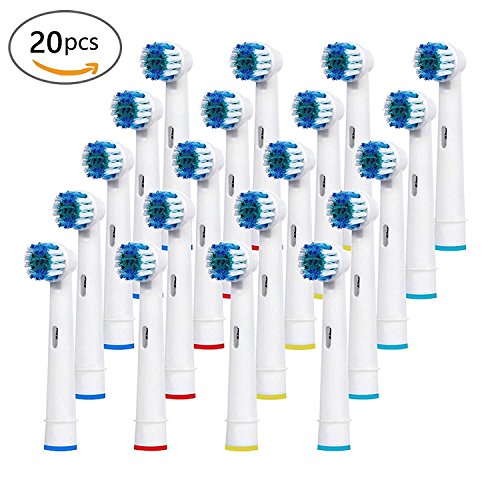 Genkent Reemplazo del cepillo de dientes Oral B Cabeza Para Precision Clean / Flexisoft (EB17) Cepillo de dientes de 20 PC