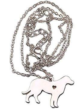 Halskette Labrador Retriever Herz Silber inkl. Isalia Schmucketui