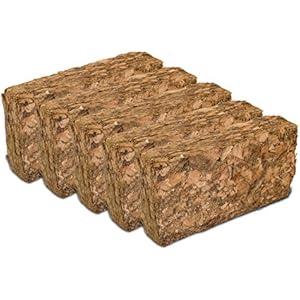 20 x Grober Kokosziegel je ca. 500 g - Bodengrund für Terrarien , Humusziegel , grob