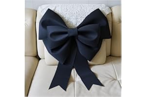 BrightGlow Lazo grande rojo gigante hecho a mano, lazo de Navidad, lazo decorativo, para fiestas, bodas, decoración para Navidad, bodas, color negro, 75 cm