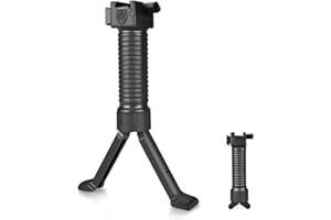 OTraki Bipiede con Impugnatura Forma a Y Vertical Foregrip Retrattile Si Estende da 16 a 22 cm Bipod Si Piega e Si Chiude