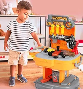 Nizomi Pretend Play Toys for Girls Boys, (2In1) The Engineering Tools Kit Toy Set, House Hold Home Appliances Role Play Toys for Kids, Suitable for Gift, Multi Activity Best Learning Toys