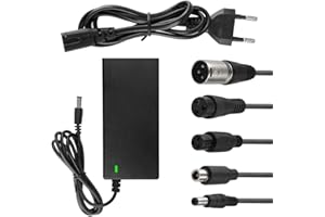 AVCXEC Chargeur Trotinette Electrique, 42V 2A Chargeur Hoverboard, Chargeurs de Batterie de Trottinette avec 5 Connecteurs, Chargeur de Scooter Electrique pour Hoverboard, Scooter Electrique