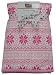 Babies 75x75 cm double layered Nordic print fully lined coral fleece blankets Pink