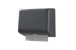 NICEME Dispenser Carta Asciugamani,dispenser salviette bagno da muro,Tovaglioli Piegati a Z ed Intercalati dispenser asciugamani carta,Può Contenere Fino A 200 Fogli -Grigio