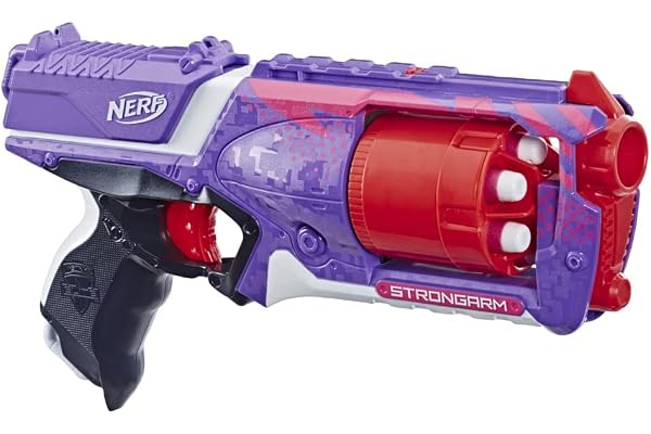 Nerf Elite Strongarm Violet et Rouge et Flechettes Nerf Elite Officielles - Exclusivité Amazon E5751F030