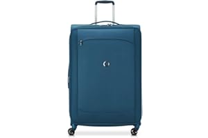 DELSEY PARIS - Montmartre Air 2.0 - Valise Grande Taille Souple Extensible - 83x52x37 cm - 138 Litres - XL - Bleu Clair