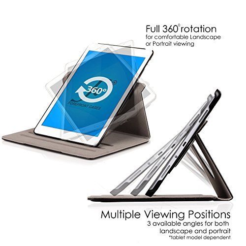ForeFront Cases® Neue Leder Drehbar Hülle / Tasche / Case / Cover für Samsung Galaxy Tab 3 Lite 7.0 T110 – Rundum-Geräteschutz und intelligente Auto-Sleep-Wake-Funktion mit 3-JAHRES-GARANTIE VON FOREFRONT CASES – inkl. Eingabestift und Displayschutz - 3