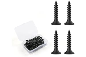 BOUMVID Tornillos Negros para Paneles de Yeso M3.5 x 20 mm, 50 Piezas Tornillos Instalación de Paneles de Yeso en Madera, Pladur Autorroscantes Cabeza Avellanada Phillips Autorroscante Tornillos