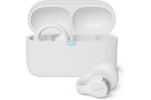 TAQ2000WT Ear Cuff Style äkta trådlösa Open Ear Multipoint Bluetooth öronsnäckor, 28 timmar speltid, laddfodral i fic