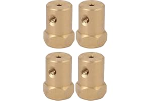 Acoplador Hexagonal BORDSTRACT, 4 Piezas De Latón De Primera Calidad, Acoplador De Eje De Motor Hexagonal, Accesorios De Conector De Motor Para Neumáticos De Ruedas De Coche(Bore Diameter 2mm)