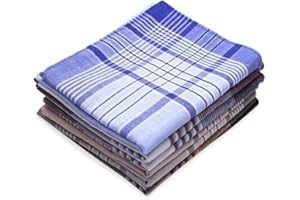 RAPIDBOK Fazzoletti per Uomo, 6 Pezzi Fazzoletti Uomo 100% Cotone, Fazzoletto Da Taschino Uomo, Fazzoletti di Stoffa Uomo, 40x40 cm, per Matrimonio, Business