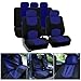 Produktbild 5 Sitze Car Tear Resistance Atmungsaktive Kissen Autositz Schutzhülle Set (Farbe: blau)