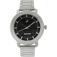 Fastrack Casual Analog Black Dial Silver Band Men's Stainless Steel Watch-NL3121SM02/NP3121SM02