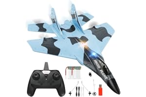 GirlDiary RC Plane 2 Channel, 2.4GHz Remote Control Airplane with Gyro and Lights 900FT Range, Easy to Fly RC Planes RTF for Adults & Beginners & Kids 8-12