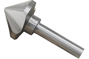 KATSU TOOLS KATSU Fraise a Chanfreiner 90 Degrés 45mm Foret à Fraiser à 3 Flûtes HSS 6542 pour Bois, Acier et Métal Machine-outil, Fraise de Positionnement 12740623