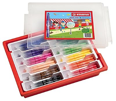 STABILO power max - Schoolpack de 96 feutres pointe large - 12 couleurs assorties