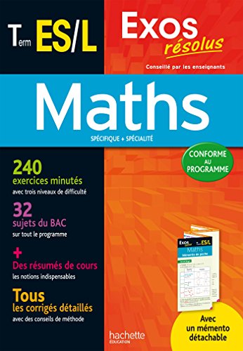 Télécharger Exos Resolus Maths Term Es/L Francais PDF