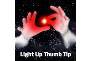 MilesMagic Set of 2 Magic Light Up Thumb Tip | Lights from Everywhere | Easy to Do Flash Lights from Anywhere Close Up Routines Finger Illusion Magic Trick (Red)