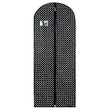 Atmungsaktiver Kleidersack - schwarz-weiß gepunktet - 152 cm - Hangerworld