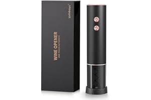 YYDSBAYS Korkenzieher Wein Weinöffner Elektrisch Automatischer Flaschenöffner Professionell für Weinliebhaber Luxusgeschenk (Gold, Öffner mit Folienschneider, Geschenkbox, Wiederaufladbar)