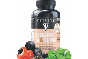 Bruleur de Graisse Puissant Homme Femme | Coupe Faim Puissant et Efficace | Minceur Perte de Poids Rapidement | TRYVITE BURN&SLIM | 90 gélules