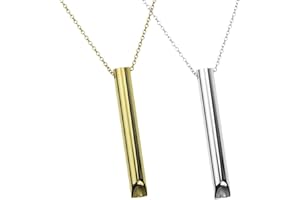 SHUDYEAR Anxiety Relief Necklace, 2pcs Mindful Breathing Necklace for Stress & Anxiety Relief, Stop Smoking, Breathing Exercises, Meditation Stress Relief Relaxation Gift for Women Men (Gold, Silver)
