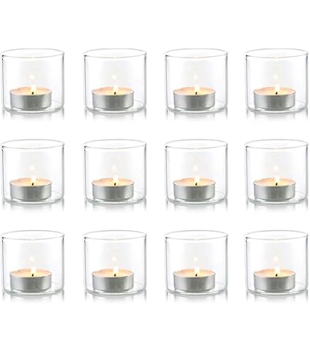 Lot De 6 Bougeoirs En Verre Transparent - Pour Bougies Chauffe-plat, Piliers, Décoration Table