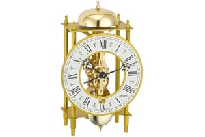 Hermle Keywound Table Clock with Hour Strike and Brass Finish 23004-000711