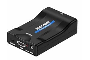 Sfunpu Scart to HDMI Converter, Support HDMI 1080P/720P, Video Audio Converter, Scart to HDMI Adaptor for HDTV Monitor Projector STB VHS Xbox PS3 Sky Blu-ray DVD Player