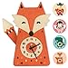 Produktbild GLÜCKSWOLKE Kinderwanduhr aus Holz I Uhrzeit Lernen Kinder I Wanduhr Ohne Ticken I Uhr für Kinderzimmer Junge Mädchen I Wand-Deko Fuchs I 3D Kinderuhr (Willi Wildfuchs)