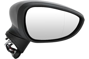 JSKAPA Side Wing Mirror Indicator Light Cover Fit For Ford Fiesta MK7 2008 2009 2010 2011 2012 Right Driver Side Off Side (BLACK, Right Side)