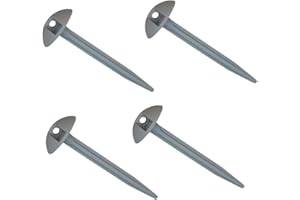 Ogquaton Lot de 50 piquets de sol en plastique pour tente, auvent ou tapis Gris