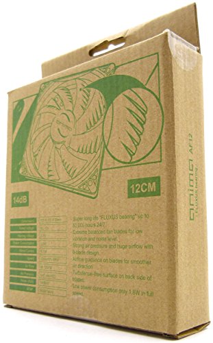 Tacens Anima AF12 - Ventilador para ordenador  12cm 12v  14dB  9 aspas  1200 RPM  tecnolog  a FLUXUS  ecol  gico  anti-vibraciones  hasta 50 000h  color negro