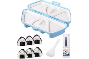 WE MAKE HOPE 6 in 1 Triangle Onigiri Sushi Mold - Multifunctional Rice Ball Maker for Making and Storing 6pcs at Once