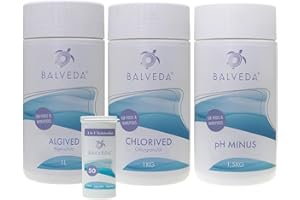 POWERHAUS24 BALVEDA 4 in 1 Wasserpflege-Set für Pool & Whirlpool