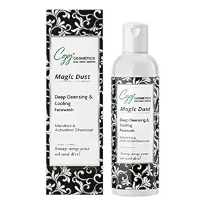 CGG Cosmetics Activated Charcoal and Menthol Face Wash - Deep Cleansing and Cooling - 100ml
