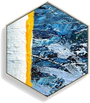 CLOTHES UK- Wall Paintings Abstract Hexagon Canvas Oil Painting Creative For Living Room Nordic Decor Wall paintings ( Color : A , Size : S )
