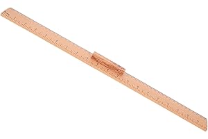 MUELODSIC Holz Linealschneider Für Stoff Schneidermaßstab Mit Dualem Maßstab Leichtes Glattes Nähwerkzeug Aus Nachhaltigem Holz Präziser Stoffmaßstab Für Nähen Quilten Schneiden Und Nähunter