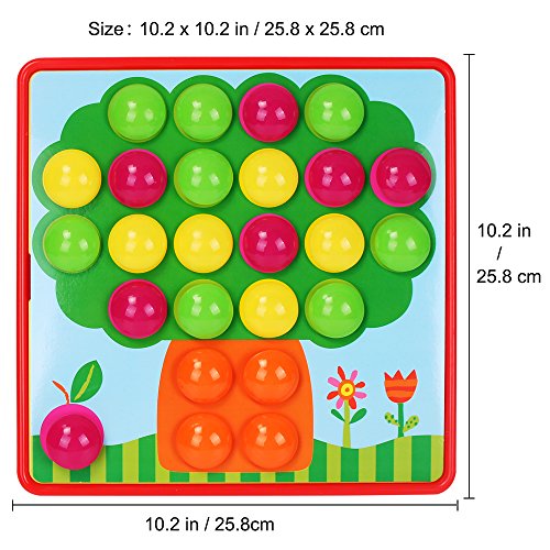 NextX Early Learning Educational Toys -Button Art Mushrooms Nails Preschool games Kid Toys for boys and girls