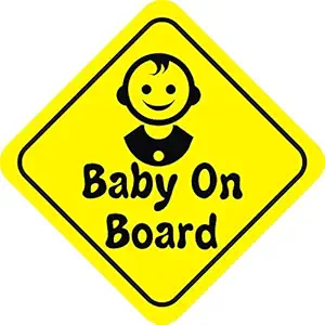 ISEE 360 Good Smart Boy On Board Reflective Background Yellow He Baby Windows Car Sticker 15 X 15 CMS